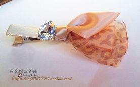 指尖復古風尚 阿呆猴原創(chuàng)手工絹紗鉆豹紋發(fā)夾，點亮酒紅甜美元旦